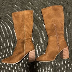 Lulu's Brown Heeled Boots